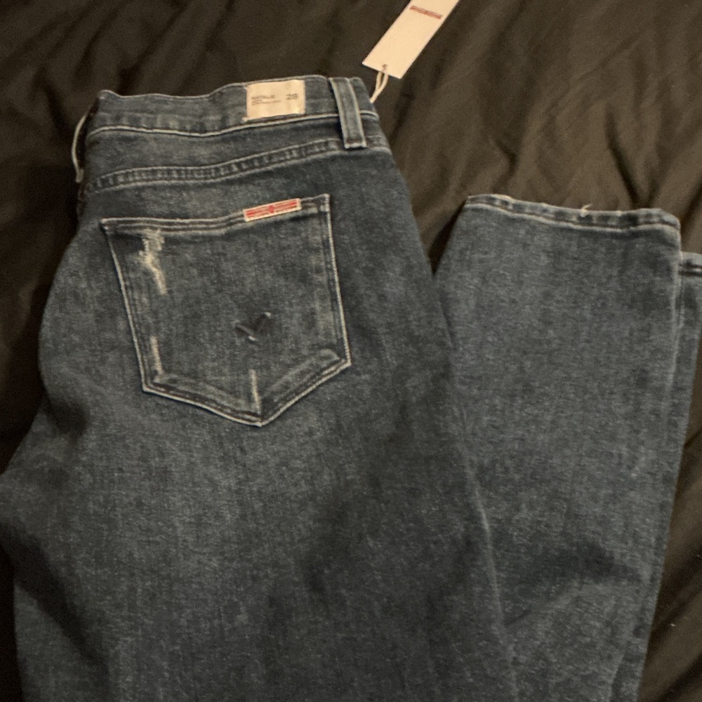 Hudson Jeans Women's Straight - Mid to Dark Indigo Wash